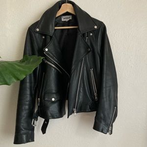 Weekday genuine leather jacket